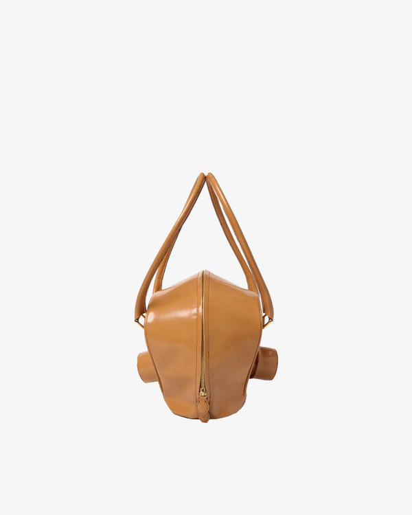 Doublet - Men's Gas Mask Leather Handbag - (Brown)