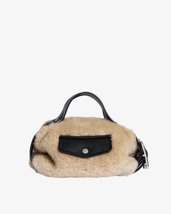 SIMONE ROCHA - Women's Mini Faux Fur Biker Belt Bag - (Light Brown)