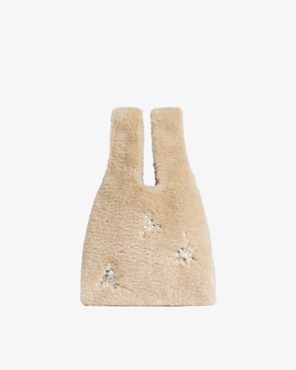 SIMONE ROCHA - Women's Mini Faux Fur Shopper Bag - (Light Brown)