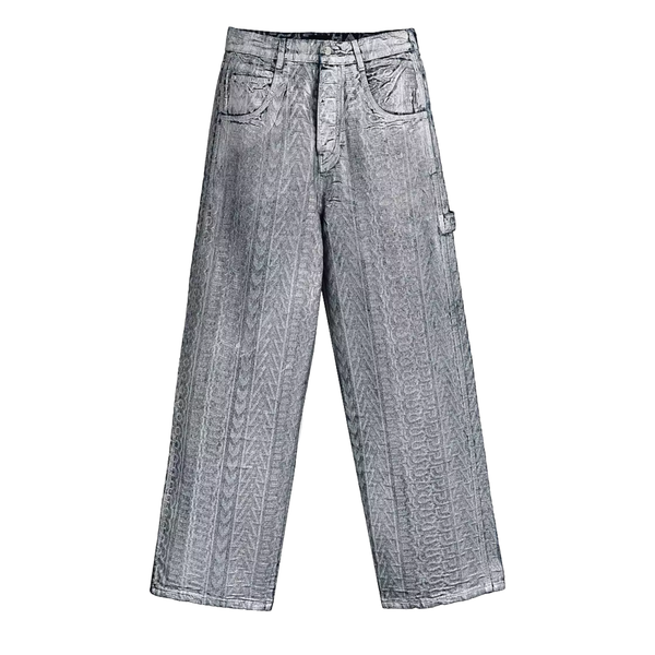MARC JACOBS - Monogram Oversized Jeans - (051 Matte Silver)