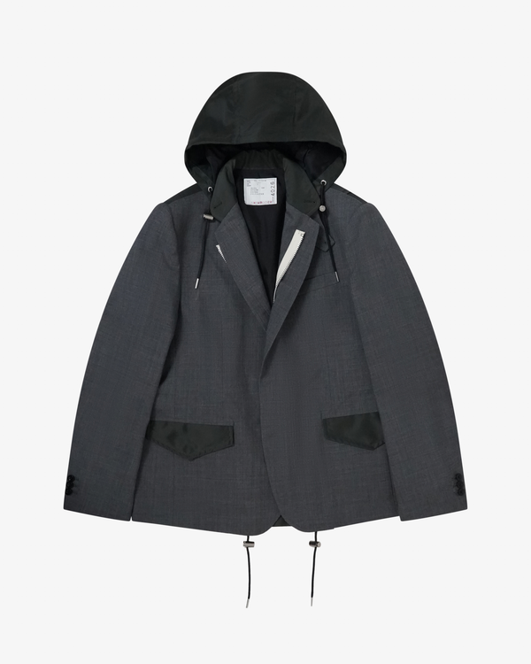 SACAI - Men's Suiting X Nylon Twill Jacket - (Grey)