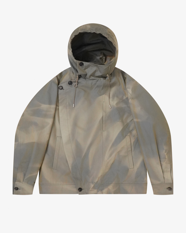 Jiyongkim - Men's Sun-Bleached Asymmetric Front Jacket - (Beige)