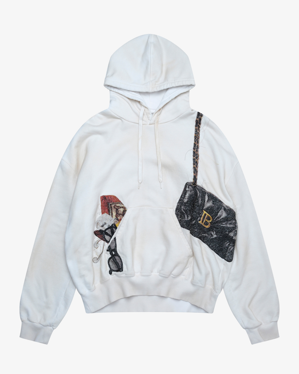 Doublet - Men's Trompe L’Oeil Embroidery Hoodie - (White)