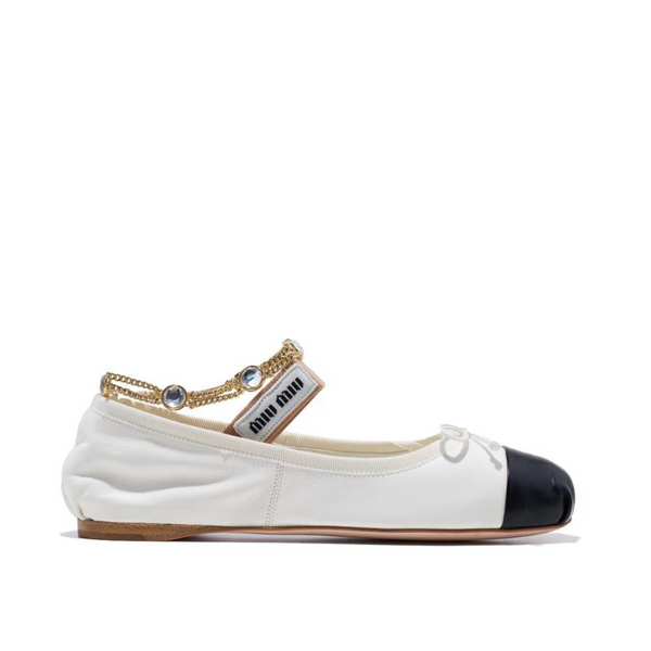 Miu Miu - Women's Nappa Bicolore Ballerina - (Beige)