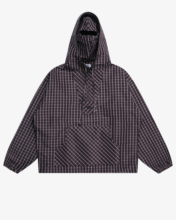 UMBRO - Men's Check Masked Anorak - (Burgundy)