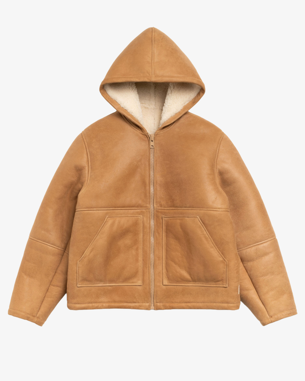 Stüssy  - Men's Shearling Hooded Jacket - (Tann)