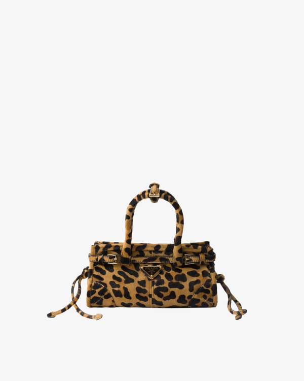 Prada - Women's Bonnie Mini Printed Leather Handbag - (Animal Print)