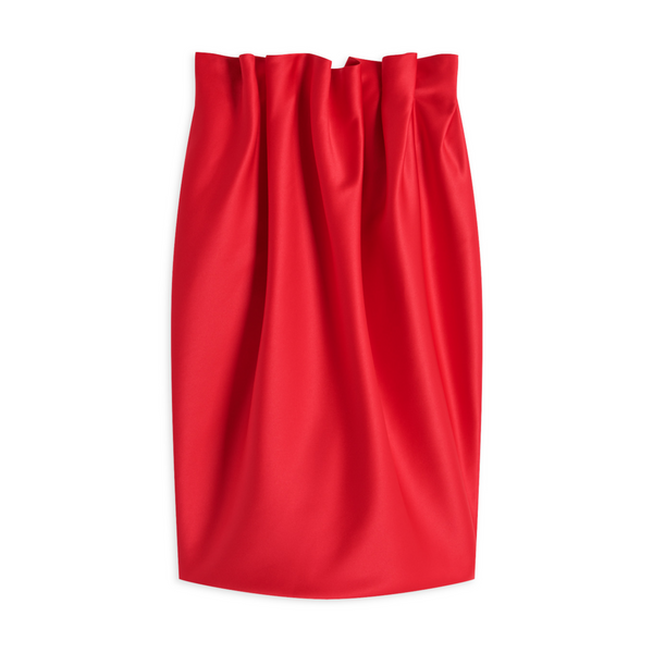 SIMONE ROCHA - Women's Pleated Waist Pencil Skirt - (Red) 3119 0262 /00/RED