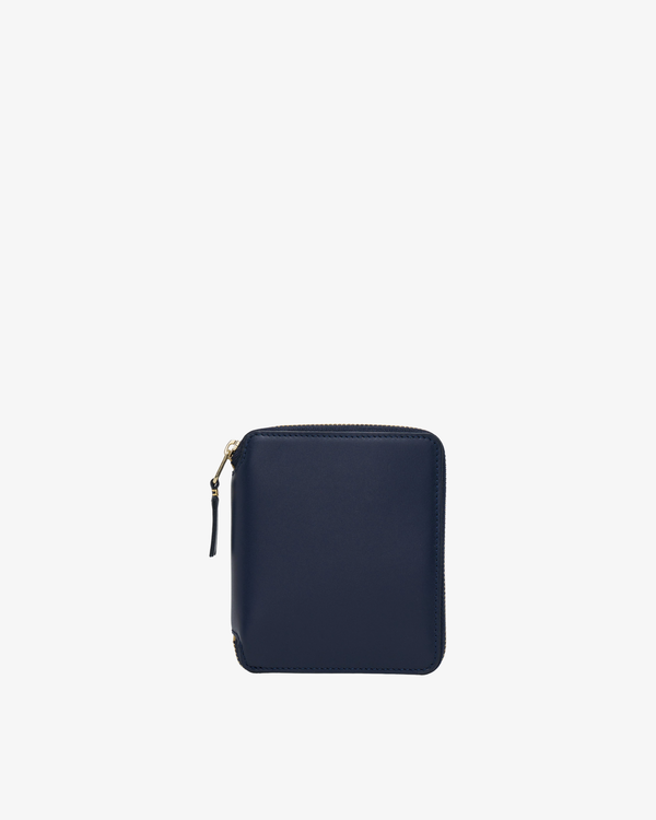 CDG Wallet - Classic Leather Full Zip Around Wallet - (Navy SA2100)