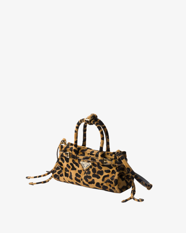 Prada - Women's Bonnie Mini Printed Leather Handbag - (Animal Print)