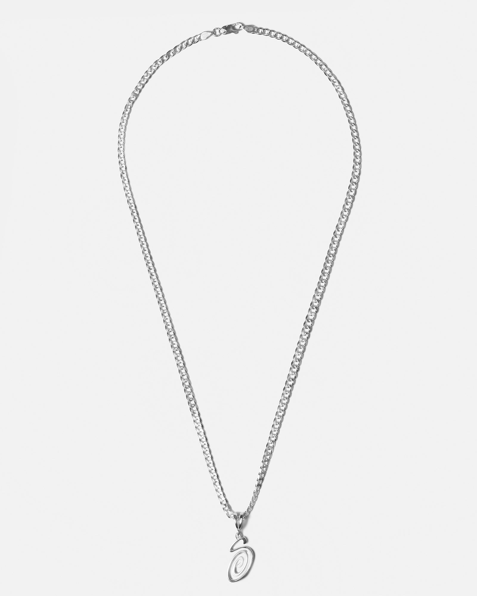 Stüssy: Alphabet Cuban Link Chain (Silver) | DSMS E-SHOP