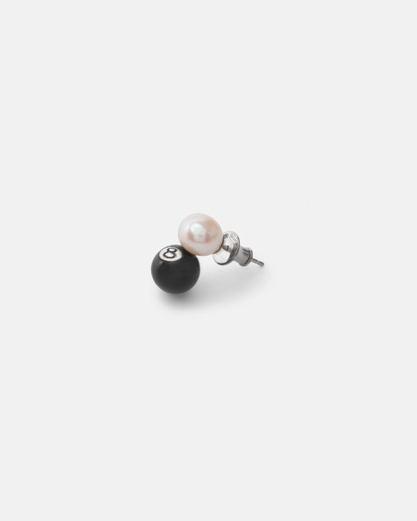 Stüssy - Pearl 8 Ball Stack Earring - (Silver)