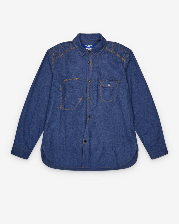 Junya Watanabe Man  - Men's Button Up Shirt - (Navy)