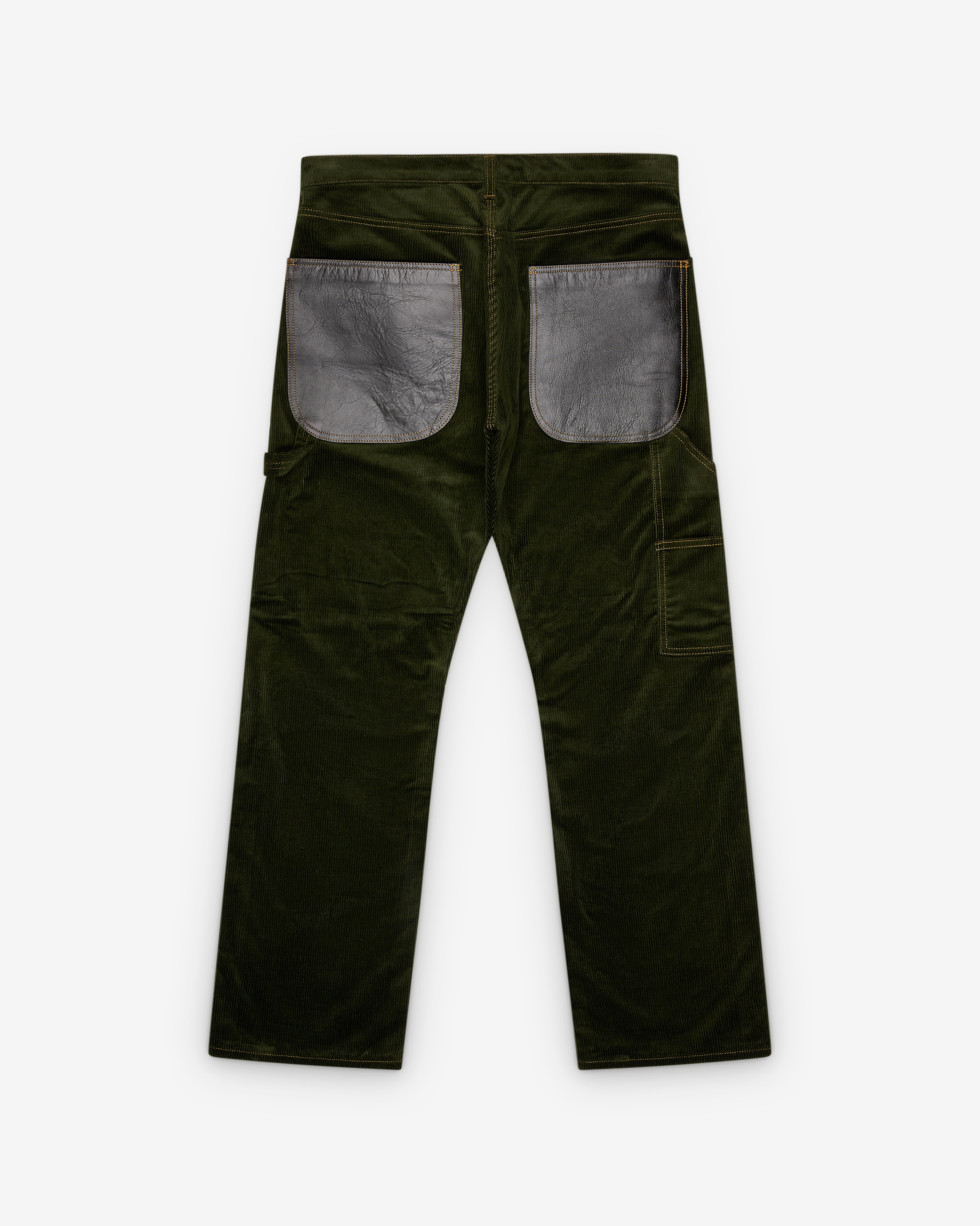 Junya Watanabe Man : Men's Leather Corduroy Jeans (Denim) | DSMS E