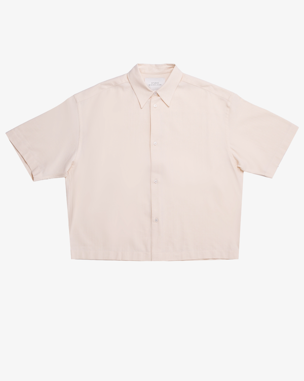 STUDIO NICHOLSON - Men's Short Sleeve Boxy Shirt - (Off-White)
