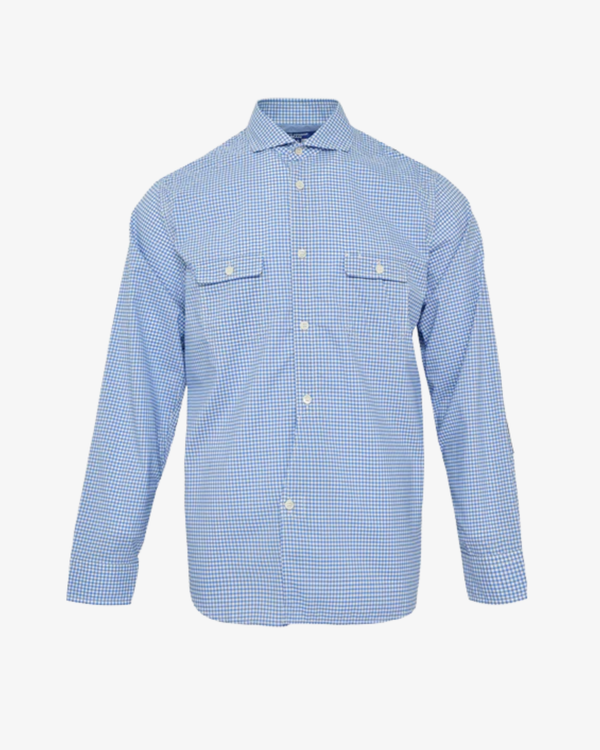 Junya Watanabe Man_Junya Watanabe Man  - Men's Checkered Long Sleeve Shirt - (Stripes)_SHIRTS