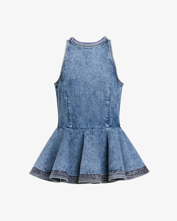 ALAÏA - Women's Peplum Top - (Denim524)