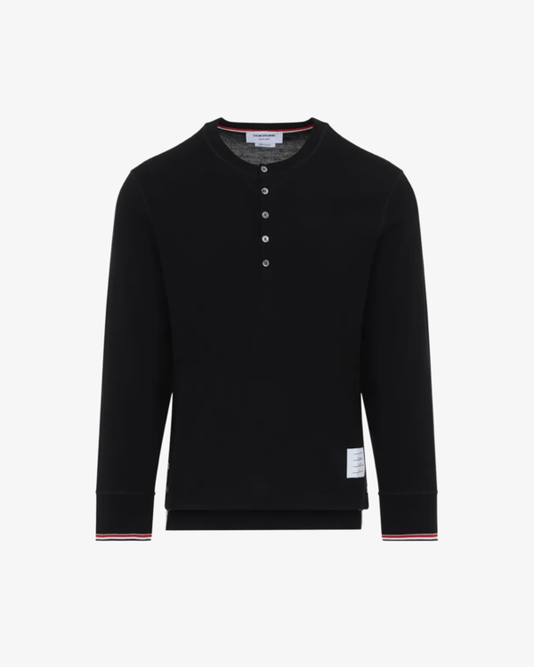 Thom Browne - Men's Long Sleeve Henley - (Black)