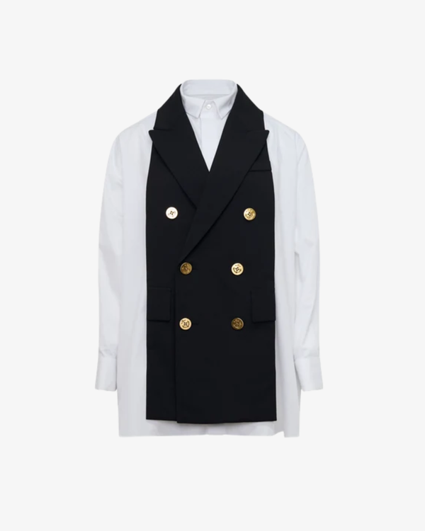 SACAI - Women's Poplin X Suiting Shirt - (White)