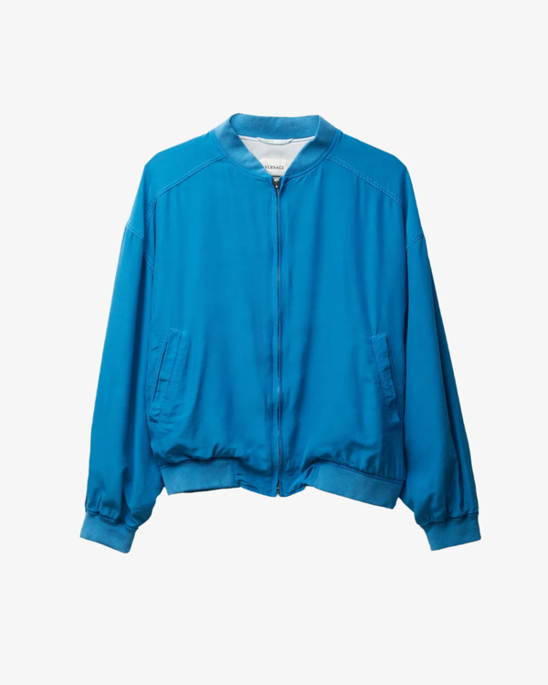 VERSACE_VERSACE - Women's Blouson Overdyed Silk Poplin - (Blue)_BLOUSON