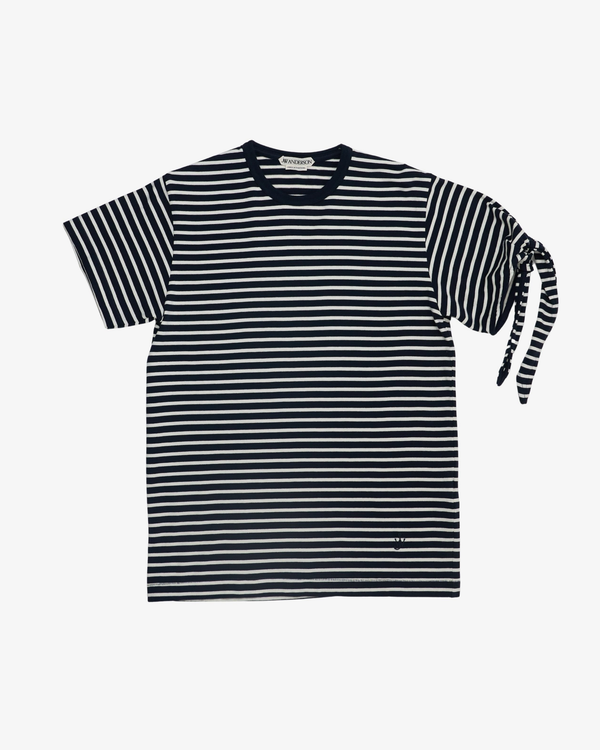 JW Anderson_J.W. Anderson - Men's Sleeve Knot T-Shirt - (Stripes)_TEES