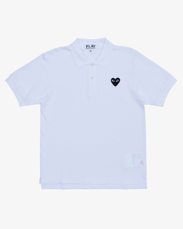 Play - Black Polo Shirt - (T065)(T066)(White)