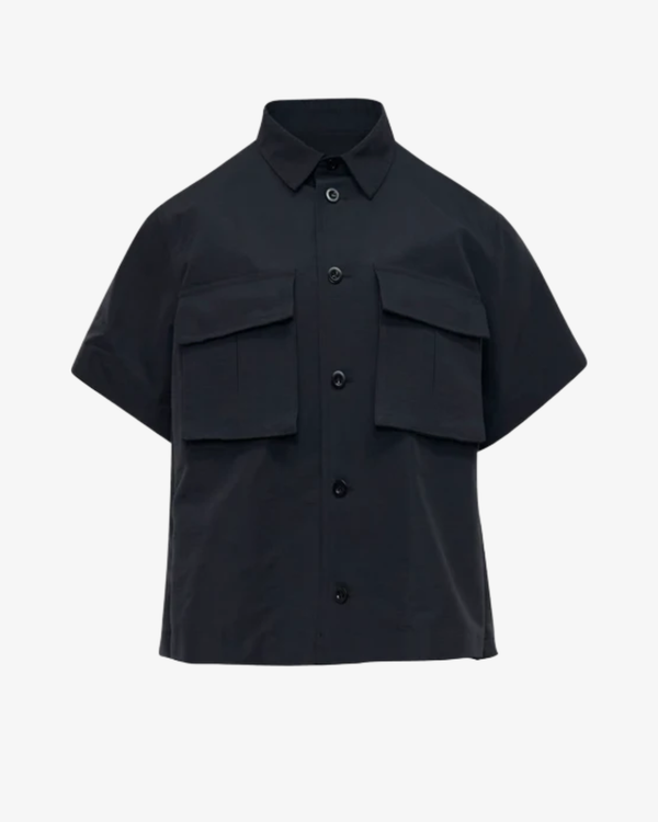 SACAI - Women's Grosgrain Bonding X Nylon Twill Shirt - (Black)