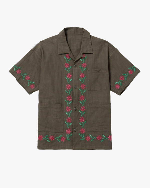 Potato Head - Men's Embroidered Short Sleeve Shirt - (Black)