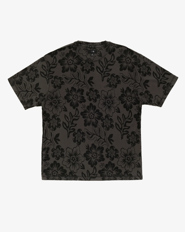 Stüssy - Men's Lazy Short Sleeve Tee Floral Print - (Vintage Black)