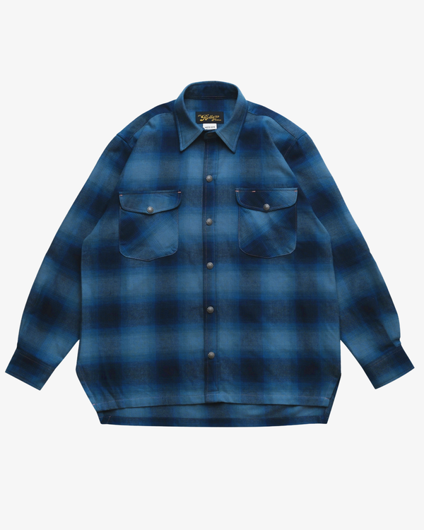 THE ROLLERS PARLOUR - Men's Barrio Long Sleeve Plaid Shirt - (Blue)