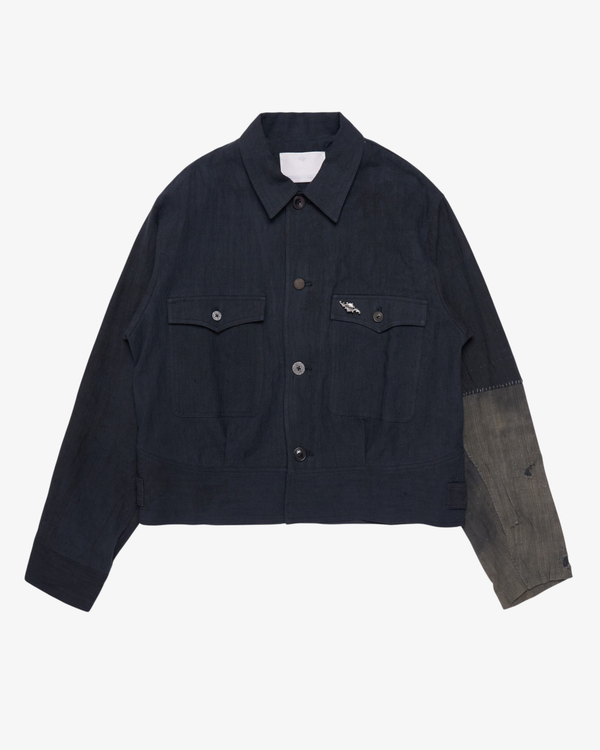PROFESSOR - Men's Repaired Cyclist Jacket - (Navy)