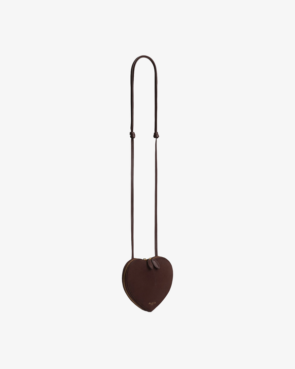 Azzedine Alaia_ALAÏA - Women's Sac Le Coeur Small Bi-Matière - (Brown743)_CROSS BODY