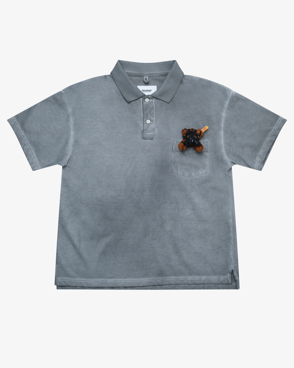 Doublet - Men's Gas Mask Bear Polo Shirt - (Grey)