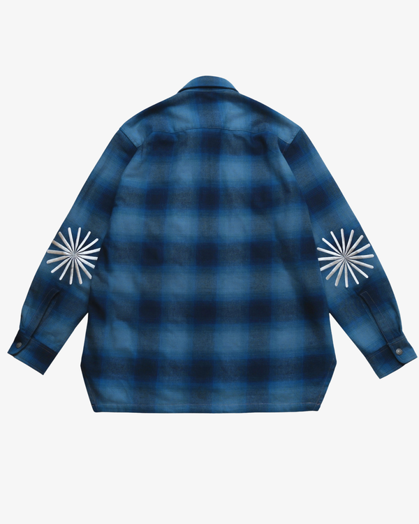 THE ROLLERS PARLOUR - Men's Barrio Long Sleeve Plaid Shirt - (Blue)