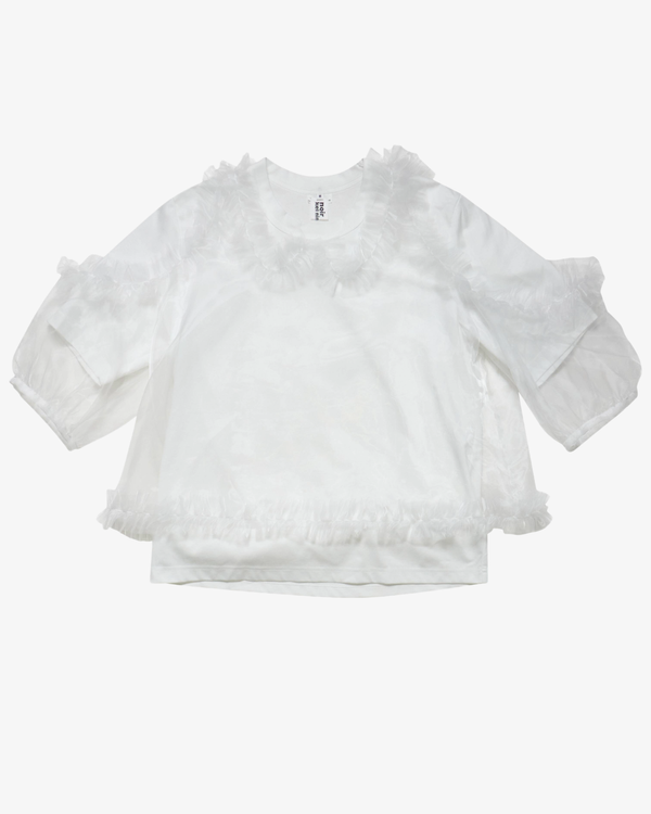 Noir Kei Ninomiya - Women's Organdy Over Tee - (White)