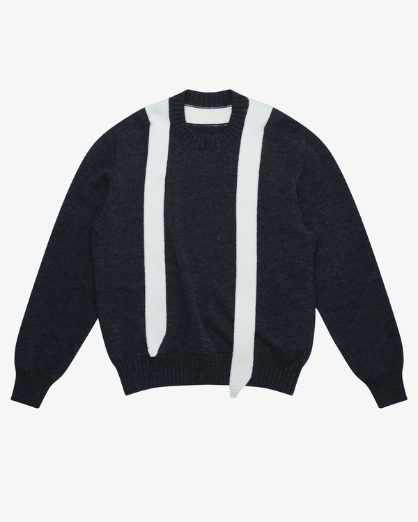 SACAI - Men's Wool Knit Pullover - (Grey)