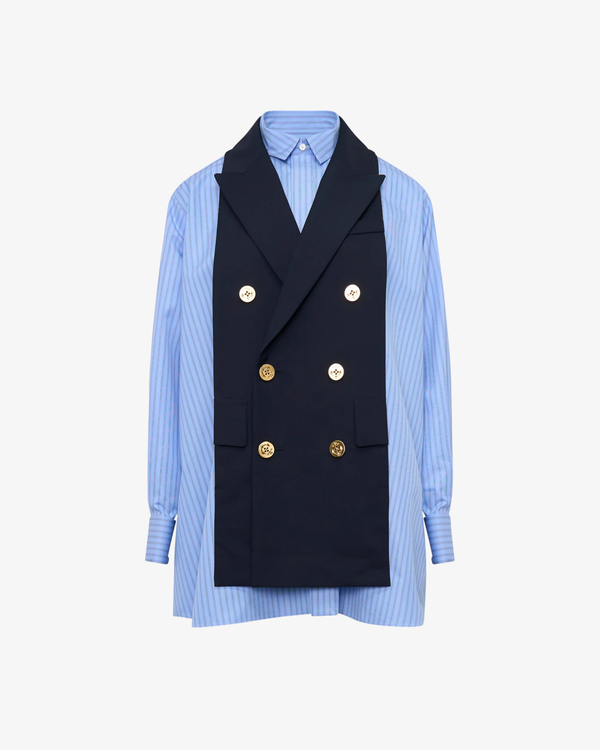 SACAI - Women's Poplin X Suiting Shirt - (Light Blue)