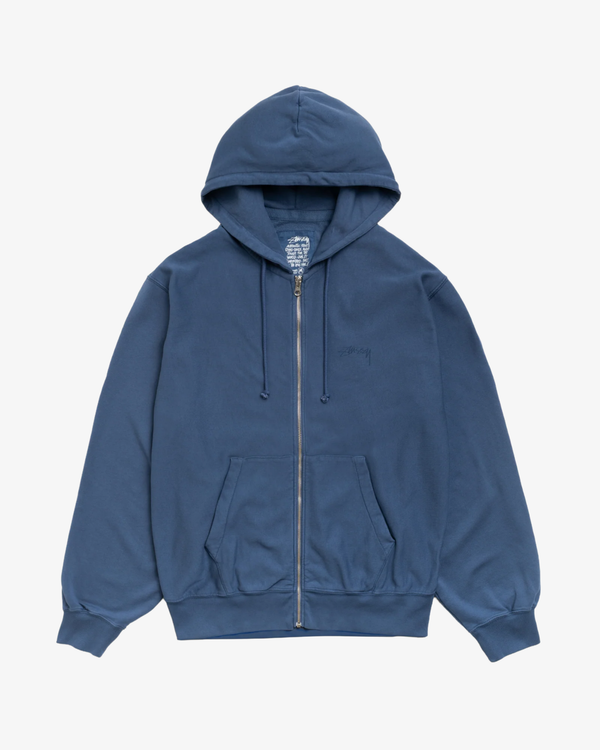 Stüssy -  Men's Lightweight Terry Zip Hoodie - (Blue)