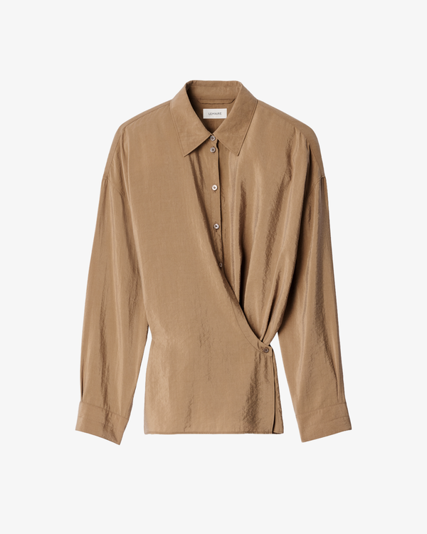 Lemaire - Women's Straight Collar Twisted Shirt - (Brown)