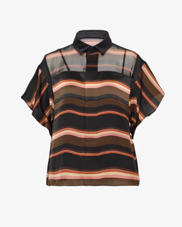 SACAI - Women's Horizontal Stripe Pullover - (Khaki)