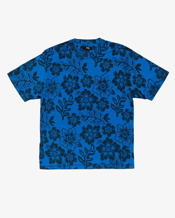 Stüssy - Men's Lazy Short Sleeve Tee Floral Print - (Sport Blue)