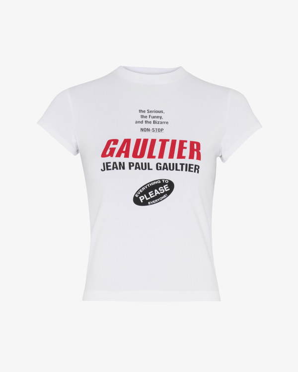 Jean Paul Gaultier - Women's Stretch Cotton Jersey Baby Tee - (White)