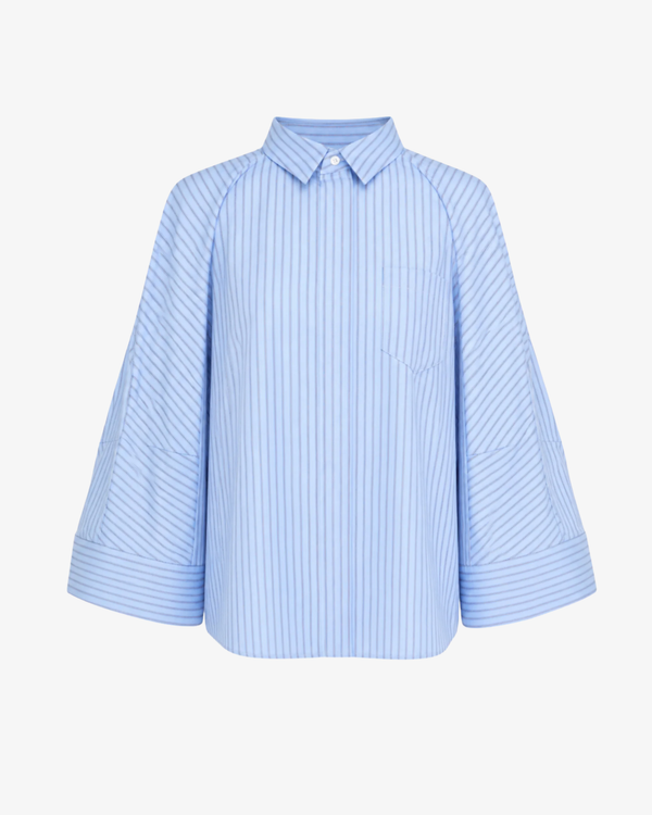 SACAI - Women's Poplin Shirt - (Light Blue)