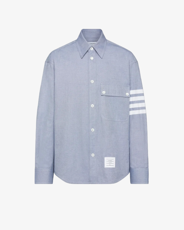 Thom Browne - Men's 4 Bar Stripe Oversized Pc Shirt - (Blue480)