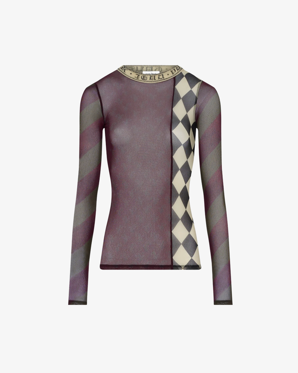 Jean Paul Gaultier - Women's Mesh Long Sleeves Top - (Print)