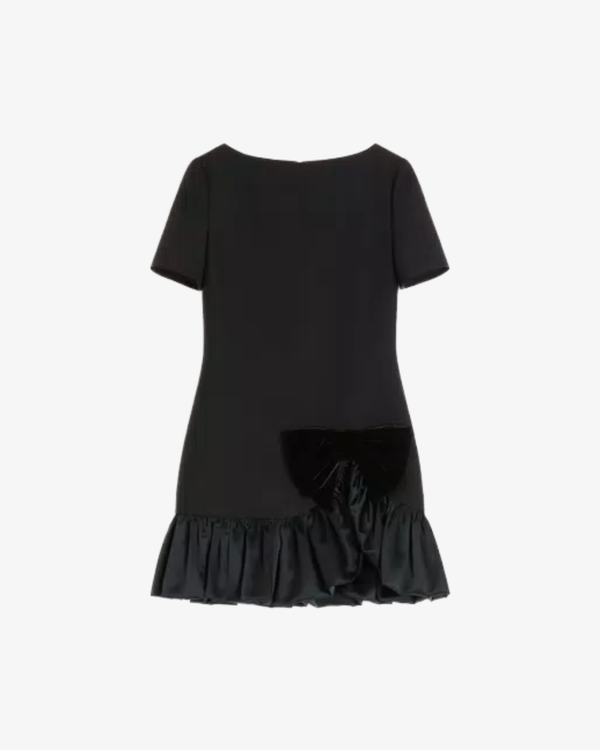VALENTINO - Women's Crepe Couture Short Dress - (Black)