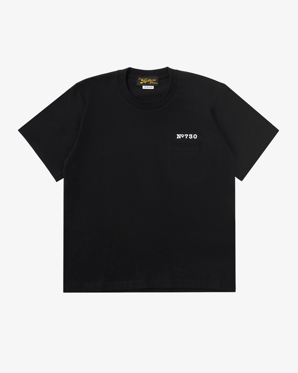THE ROLLERS PARLOUR - Men's No.730 Short Sleeve Pocket T-Shirt - (Black)