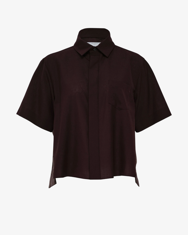 SACAI - Women's Suiting Mix Shirt - (Brown601)
