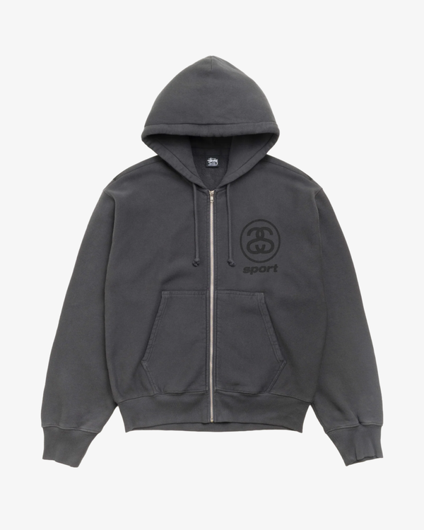 Stüssy - Men's Link Sport Gar. Dyed Zip Hood - (Faded Black)
