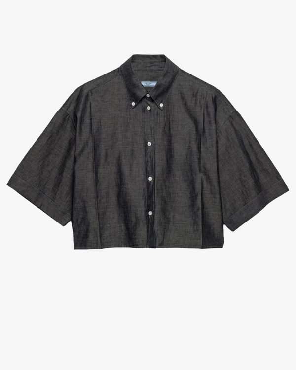 Prada - Women's Chambray Denim Blouse - (Denim)